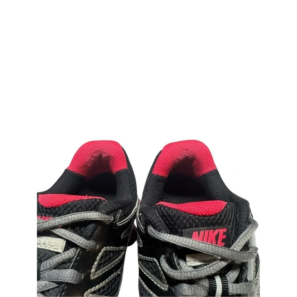 Y2K Nike Womens Qualify Plus II Shox Shoes Trainers Size 8 Red Black